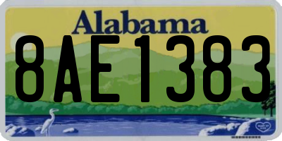AL license plate 8AE1383