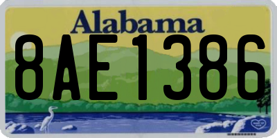 AL license plate 8AE1386