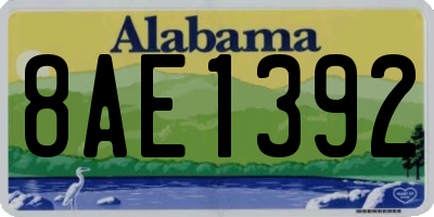 AL license plate 8AE1392