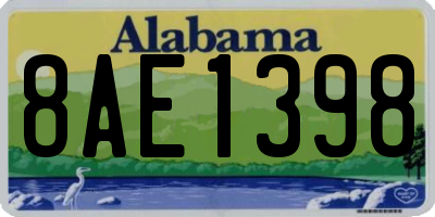 AL license plate 8AE1398