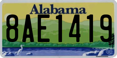 AL license plate 8AE1419