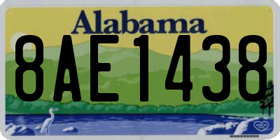 AL license plate 8AE1438