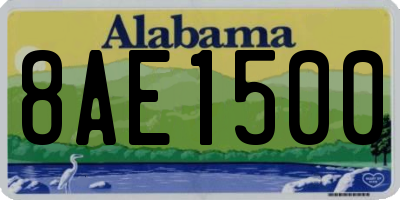AL license plate 8AE1500