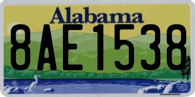 AL license plate 8AE1538