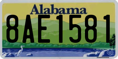 AL license plate 8AE1581