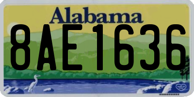 AL license plate 8AE1636