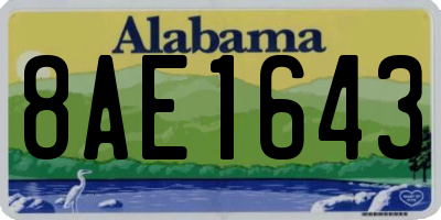 AL license plate 8AE1643