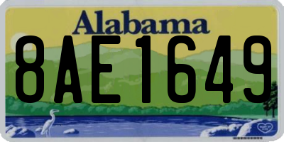 AL license plate 8AE1649