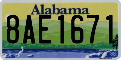 AL license plate 8AE1671