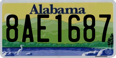 AL license plate 8AE1687