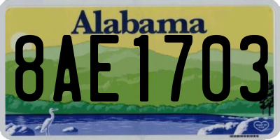 AL license plate 8AE1703