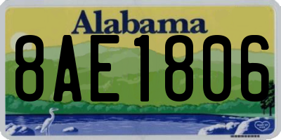 AL license plate 8AE1806