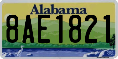 AL license plate 8AE1821