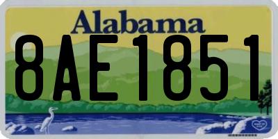 AL license plate 8AE1851