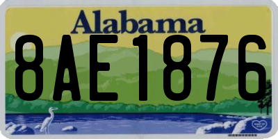 AL license plate 8AE1876