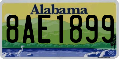 AL license plate 8AE1899