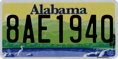 AL license plate 8AE1940