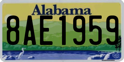AL license plate 8AE1959