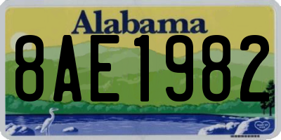 AL license plate 8AE1982