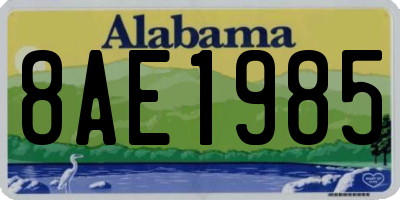 AL license plate 8AE1985