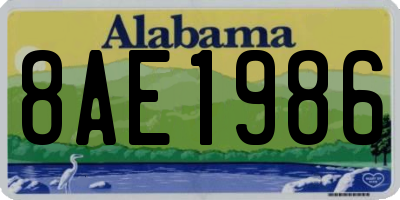 AL license plate 8AE1986