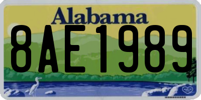 AL license plate 8AE1989