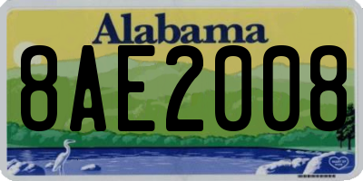 AL license plate 8AE2008