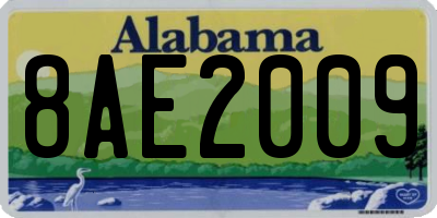 AL license plate 8AE2009