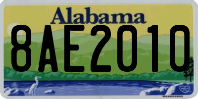 AL license plate 8AE2010