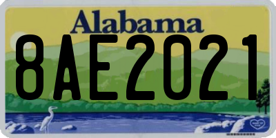 AL license plate 8AE2021