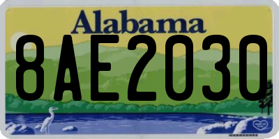 AL license plate 8AE2030