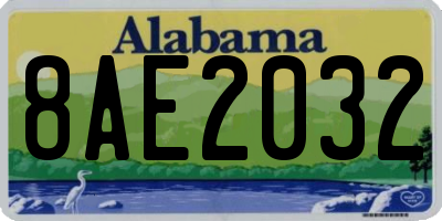 AL license plate 8AE2032