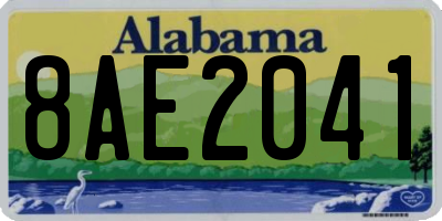 AL license plate 8AE2041