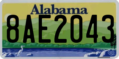 AL license plate 8AE2043