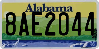 AL license plate 8AE2044