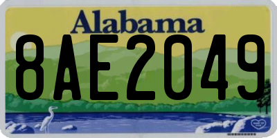 AL license plate 8AE2049