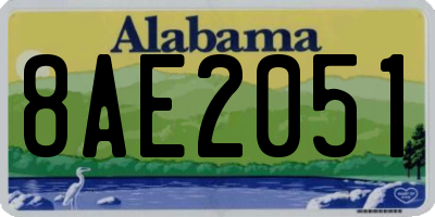 AL license plate 8AE2051