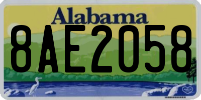 AL license plate 8AE2058