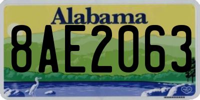 AL license plate 8AE2063