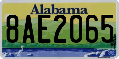 AL license plate 8AE2065