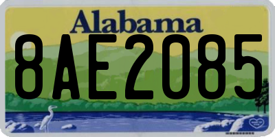 AL license plate 8AE2085