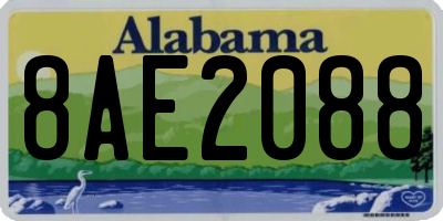 AL license plate 8AE2088