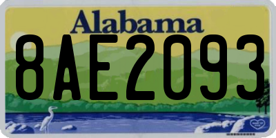 AL license plate 8AE2093