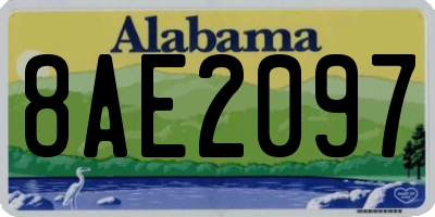 AL license plate 8AE2097