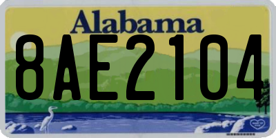AL license plate 8AE2104