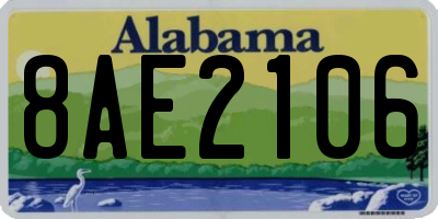 AL license plate 8AE2106