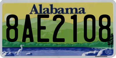 AL license plate 8AE2108