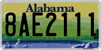 AL license plate 8AE2111