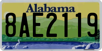 AL license plate 8AE2119