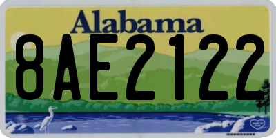 AL license plate 8AE2122